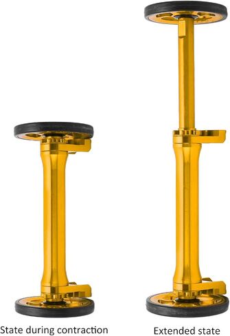 Dilwe Easy Wheels Extension Bar, Easy Wheel Extension High Strength Lightweight Telescopic Folding Rod for Brompton 3sixty(gold) in Saudi Arabia