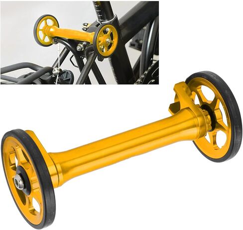 Dilwe Easy Wheels Extension Bar, Easy Wheel Extension High Strength Lightweight Telescopic Folding Rod for Brompton 3sixty(gold) in Saudi Arabia