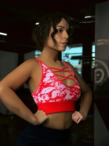 Women's High Support Sports Bra, Comfortable Racerback Bra for Gym, Yoga, and Workout, Comfortable Stretchable Activewea in Saudi Arabia