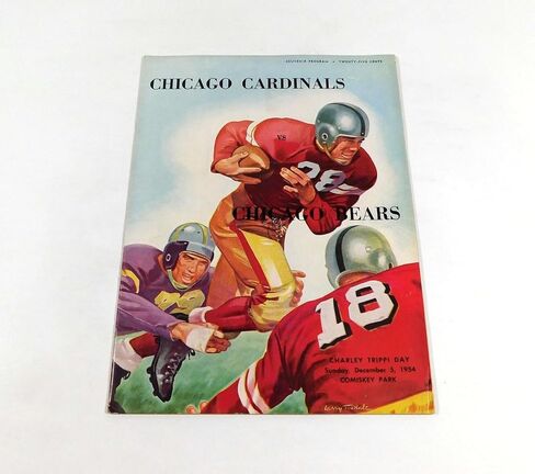 1954 Chicago Cardinals vs Chicago Bears NFL Football Program 12-5-54 - NFL Programs in Saudi Arabia