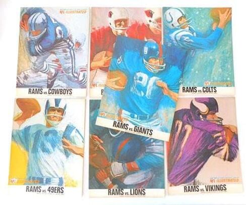 الكثير من (7) برامج كرة القدم المختلفة لعام 1966 في لوس أنجلوس رامز NFL - برامج NFL in Saudi Arabia