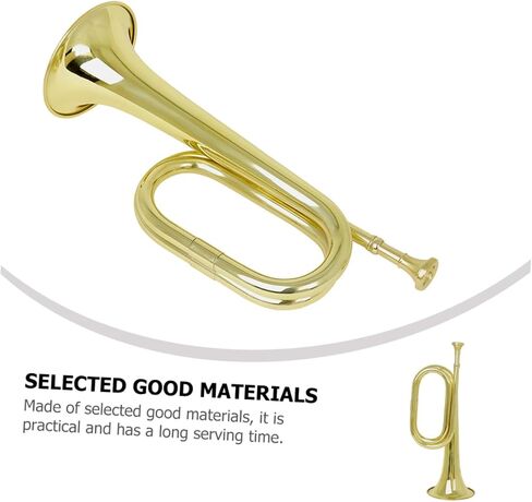 Flat Bugle Trumpet Bugle for Band Orchestra Trumpet Wind Instrument Beginner in Saudi Arabia