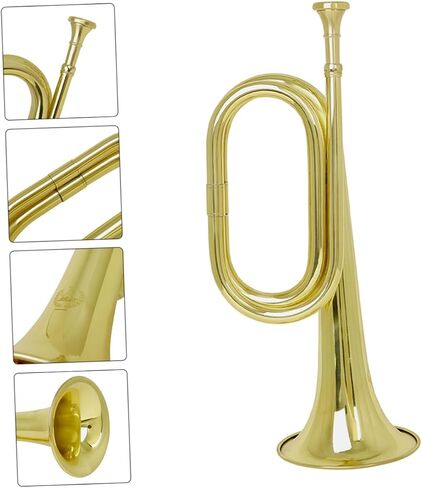 Flat Bugle Trumpet Bugle for Band Orchestra Trumpet Wind Instrument Beginner in Saudi Arabia