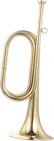 Copper Bugle Trumpet for School Band Lightweight Portable Military Instrument Durable Classic Design for All Ages for Beginners and Professionals in Saudi Arabia