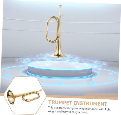 Copper Bugle Trumpet for School Band Lightweight Portable Military Instrument Durable Classic Design for All Ages for Beginners and Professionals in Saudi Arabia