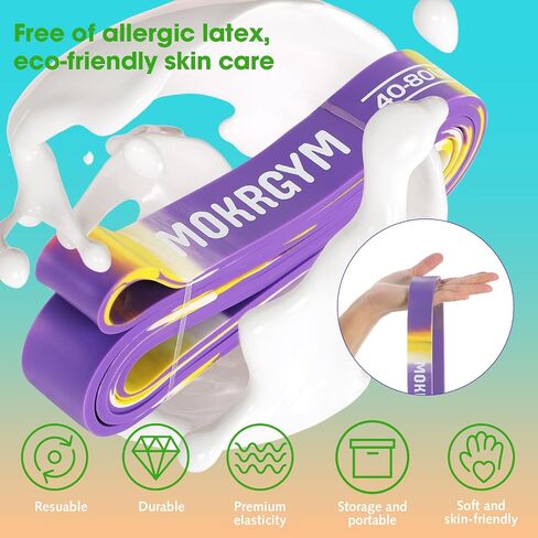 Resistance Band – Natural Rubber, Non-Allergenic & Durable,Portable for Home, Gym & Outdoor Workouts Fitness Exercise and Rehabilitation (Green,50-125 LBS) in Saudi Arabia