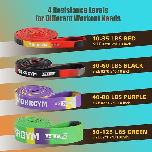Resistance Band – Natural Rubber, Non-Allergenic & Durable,Portable for Home, Gym & Outdoor Workouts Fitness Exercise and Rehabilitation (Green,50-125 LBS) in Saudi Arabia