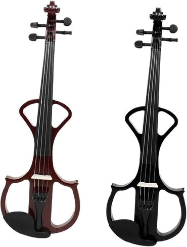 Professional Violin Set Electric Violin 4/4 With Bridge Headphones Playing Instrument(Wine Red) in Saudi Arabia