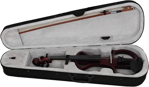 Professional Violin Set Electric Violin 4/4 With Bridge Headphones Playing Instrument(Wine Red) in Saudi Arabia