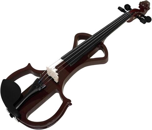 Professional Violin Set Electric Violin 4/4 With Bridge Headphones Playing Instrument(Wine Red) in Saudi Arabia