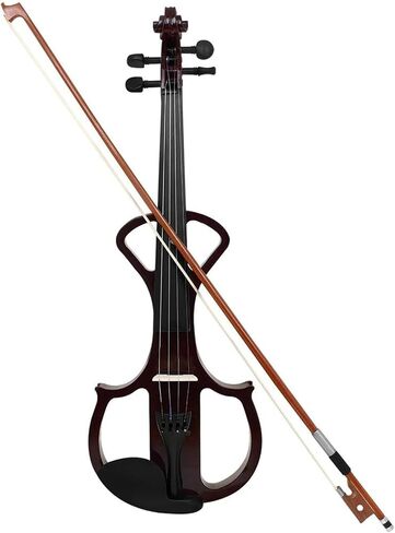 Professional Violin Set Electric Violin 4/4 With Bridge Headphones Playing Instrument(Wine Red) in Saudi Arabia