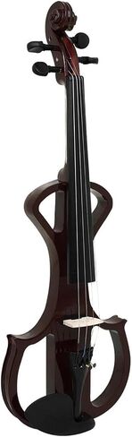 Professional Violin Set Electric Violin 4/4 With Bridge Headphones Playing Instrument(Wine Red) in Saudi Arabia