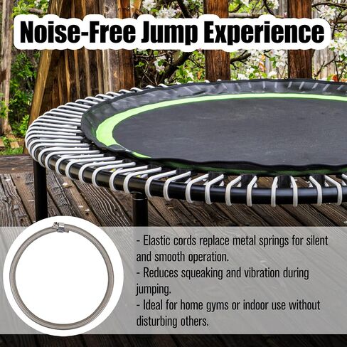 10Pcs Trampoline Bungee Cord Replacement Bands Elastic Rope Ties with Aluminum Buckle Accessories, 5 Inches Independent Cords for Tarp Canopy Exercise Fitness Rebounder Strap - Max Limit 300 lbs, Gray in Saudi Arabia