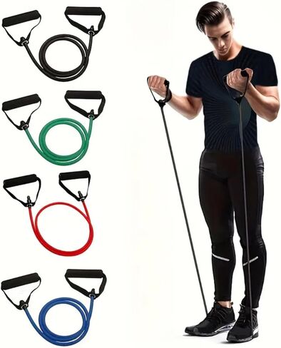 Workout Exercise Band, Fitness Pull Rope Yoga Band with Comfort Handles, Perfect for Home Fitness Training in Saudi Arabia