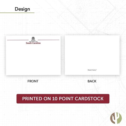 Desert Cactus University of South Carolina 10 Pack Notecards Stationery Cardstock Gamecocks USC Cocky Includes Envelopes Memo Party Thank You (Notecard 1b) in Saudi Arabia