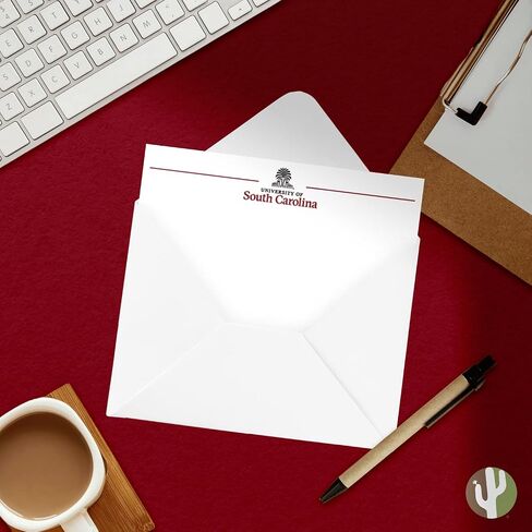 Desert Cactus University of South Carolina 10 Pack Notecards Stationery Cardstock Gamecocks USC Cocky Includes Envelopes Memo Party Thank You (Notecard 1b) in Saudi Arabia