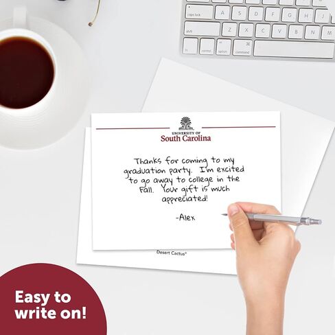 Desert Cactus University of South Carolina 10 Pack Notecards Stationery Cardstock Gamecocks USC Cocky Includes Envelopes Memo Party Thank You (Notecard 1b) in Saudi Arabia