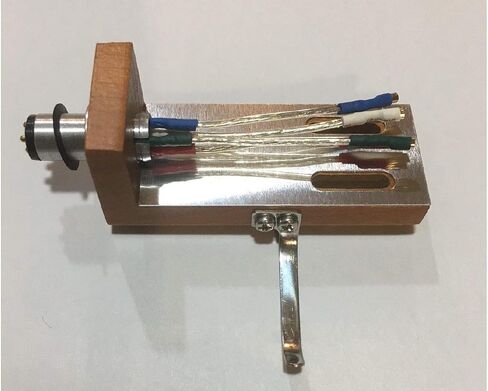 Cherry Wood Turntable Headshell with 7N OFC Braided Litz Silver Clip Cartridge Leads in Saudi Arabia