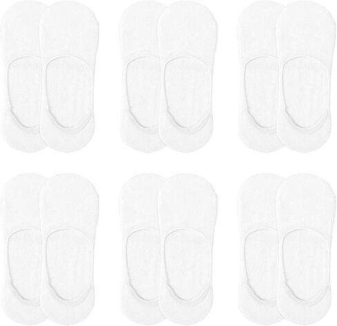 6/12 PCS Men's No Show Socks, Low Liner Socks with Silicone Heel Tabs, Non-Slip Design for Daily Wear and Casual Shoes in Saudi Arabia