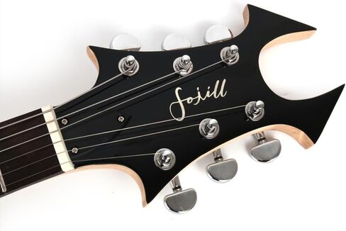 FHM-601 الجسم الصلب بالحجم الكامل للحجم الكندي القيقب الرقبة الأصلية Rosewood Fretboard Fingerboard Mahoghany Guitar Electric (FHM-601BK) in Saudi Arabia