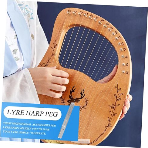 Totority 8 قطع Lyre Harp ضبط الوتد مجموعة المهنية Lyre سلسلة أوتاد استبدال المعادن الملحقات للآلات الموسيقية الوترية in Saudi Arabia