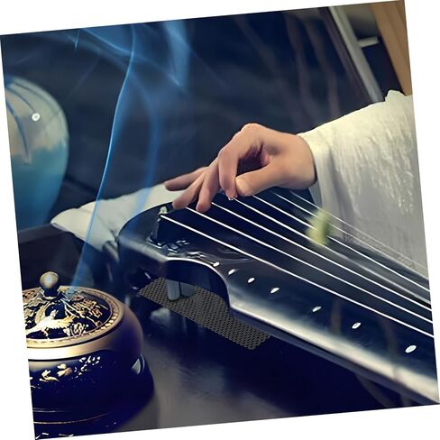 زوج واحد من سجادات الأرضية غير Guzheng من مادة PVC - زوج واحد من TOYANDONA لتصميم Guzheng ممتص للصدمات من أجل الثبات وسهل التنظيف باللون الأسود in Saudi Arabia