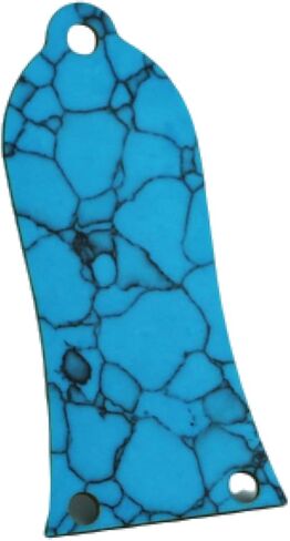 Guyker 1 Pcs Guitar Head Cover 3 Holes, Artificial Turquoise Bell Shape Guitar Truss Rod Cover for LP Style Guitar Accessories Parts, JA-3006 in Saudi Arabia