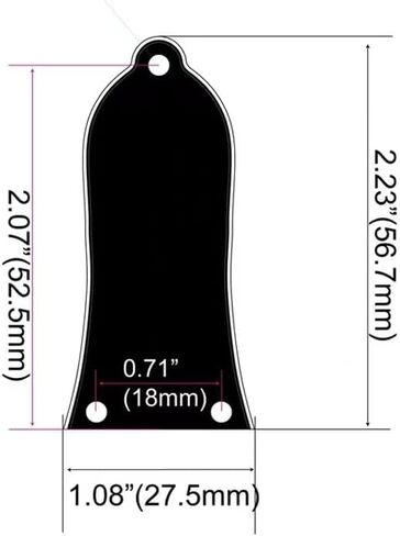 Guyker 1 Pcs Guitar Head Cover 3 Holes, Artificial Turquoise Bell Shape Guitar Truss Rod Cover for LP Style Guitar Accessories Parts, JA-3006 in Saudi Arabia