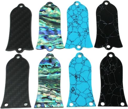 Guyker 1 Pcs Guitar Head Cover 3 Holes, Artificial Turquoise Bell Shape Guitar Truss Rod Cover for LP Style Guitar Accessories Parts, JA-3006 in Saudi Arabia