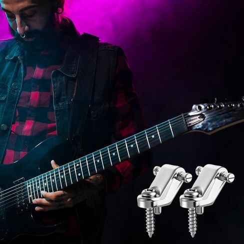 4 Pcs Electric Guitar String Retainers Tree Metal Silver Roller String Guide Replacement String Trees String Trees for Electric Guitar Guitar Roller String Retainers Silver Standard Roller String in Saudi Arabia