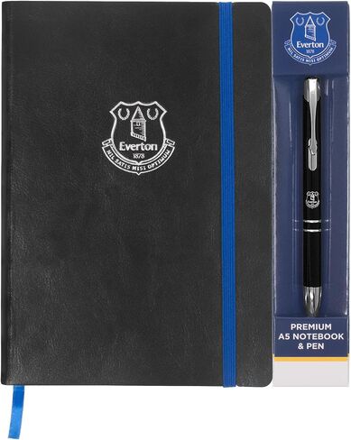 Everton F.C. Official Soccer Gift Executive Premium A5 Notebook & Pen, Black in Saudi Arabia