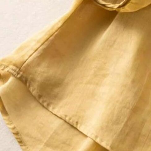 Cotton Linen Shirts for Women 2025 Trendy Summer Retro Embroidered 3/4 Sleeve Boho Blouse Dressy Vacation Top in Saudi Arabia