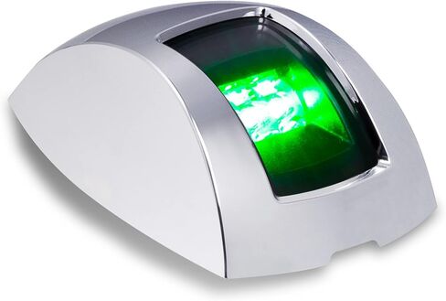 TRUE MODS مصباح ملاحة بحري LED باللون الأخضر على الجانب الأيمن [IP67 مقاوم للماء] [معتمد من USCG] [مقاوم للتآكل] رؤية ميل بحري واحد لقارب الصيد واليخت العائم حتى 39.4 بوصة (12 مترًا) in Kuwait