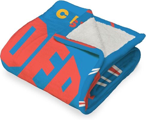 NORTHWEST NBA Oklahoma City Thunder Silk Touch Sherpa Throw Blanket, 50" x 60", High Block in Saudi Arabia