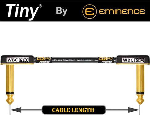 6 وحدات - 10 بوصة - WBC-PRO-Pedal - 22 AWG - غطاء منخفض (18pF/قدم) - درجة احترافية - قائم على الجرافيت - دواسة مزدوجة الحماية، تأثيرات، رقعة، كابل أداة مع موصلات TS بزاوية صغيرة مطلية بالذهب in Saudi Arabia
