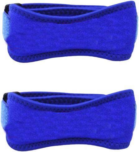 PartyKindom 2pcs Patellar Pad Strap Brace Basketball Bands Basketball Pads Cushion Breathable Pad Support Sleeve Blue in Saudi Arabia