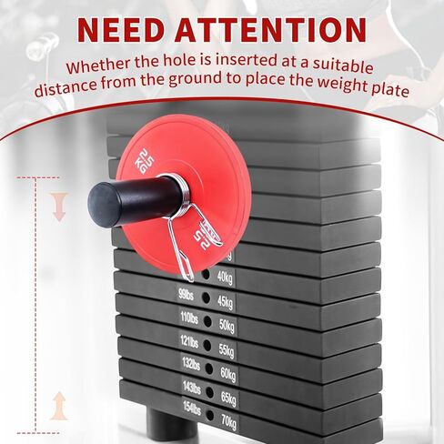 Weight Stack Pin and Spring Collar Weight Stack Extender Pin Commercial and Home Gym Accessories for Cable Tower and Functional Trainer Machine in Kuwait