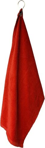 Cotton Golf Bag Towel with Clip (Red) in Saudi Arabia