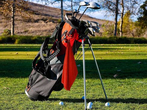 Cotton Golf Bag Towel with Clip (Red) in Saudi Arabia