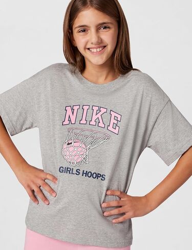 Nike Girls' Sportswear Club Basketball Hoop Boyfriend T-Shirt in Saudi Arabia