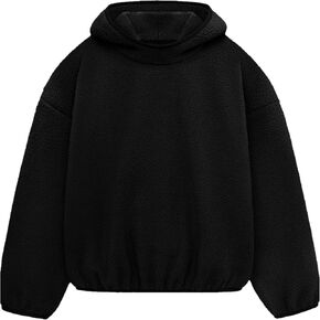 ANANKE DESTINY Polar Fleece Hoodie for Men – Heavyweight Black Pullover Fleece Hoodie with Hood & Pockets in Saudi Arabia