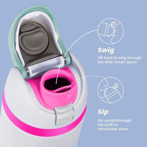 Replacement Lid for Owala Freesip Water Bottle, One Button Water Bottle Top Lid Compatible with Owala Cap 16oz 24oz 32oz 40oz, BPA-Free in Saudi Arabia
