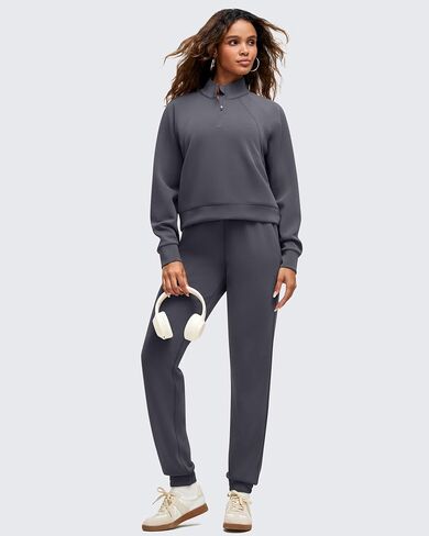 G4Free Smoofit Modal Soft Women's Joggers Inner Drawstring Sweatpants Casual Pants with Pockets Cinch Bottom in Saudi Arabia