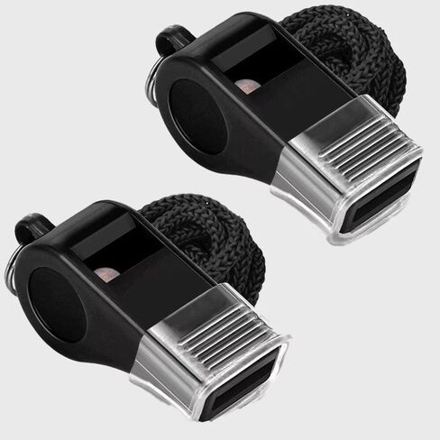 Plastic Sports Whistles, 2 Packs with Lanyard, Loud Crisp Sound for Coaches and Referees in Saudi Arabia