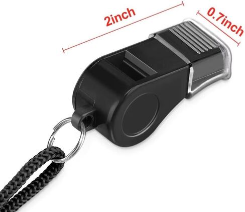 Plastic Sports Whistles, 2 Packs with Lanyard, Loud Crisp Sound for Coaches and Referees in Saudi Arabia