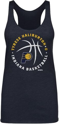 500 LEVEL Tyrese Haliburton Indiana Pacers Women's Tank Top - Tyrese Haliburton Indiana Pacers Player Ball WHT in Saudi Arabia