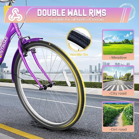 1-Speed Adult Tricycle, 24 Inch 3 Wheel Bikes with Large Basket, Cruiser Bike for Women/Men/Seniors, Adult Trike for Outdoor/Shopping/Recreation/Picnic (Blue) in Saudi Arabia