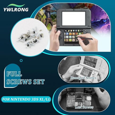 52PCS Full Screws Set for Nintendo New 3DS XL/LL Screw Replacement Console Head Accessories Parts with Repair Tools in Saudi Arabia