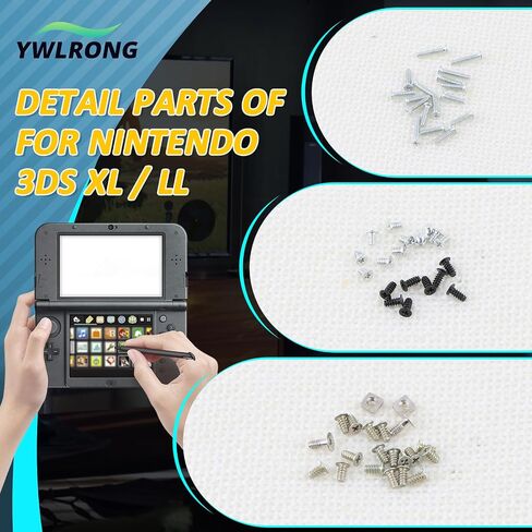52PCS Full Screws Set for Nintendo New 3DS XL/LL Screw Replacement Console Head Accessories Parts with Repair Tools in Saudi Arabia