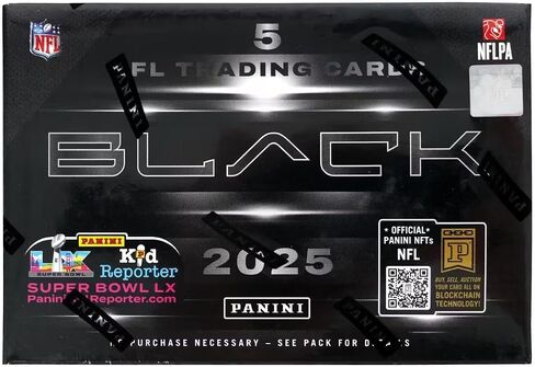 2025 Panini Black Football Hobby Trading Card Box (2 Autographs Per Box) in Saudi Arabia
